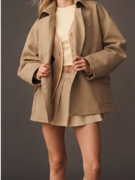 rag & bone Jackets & Blazers - rag & bone Sand Beige Oversized Belted Utility Jacket XS